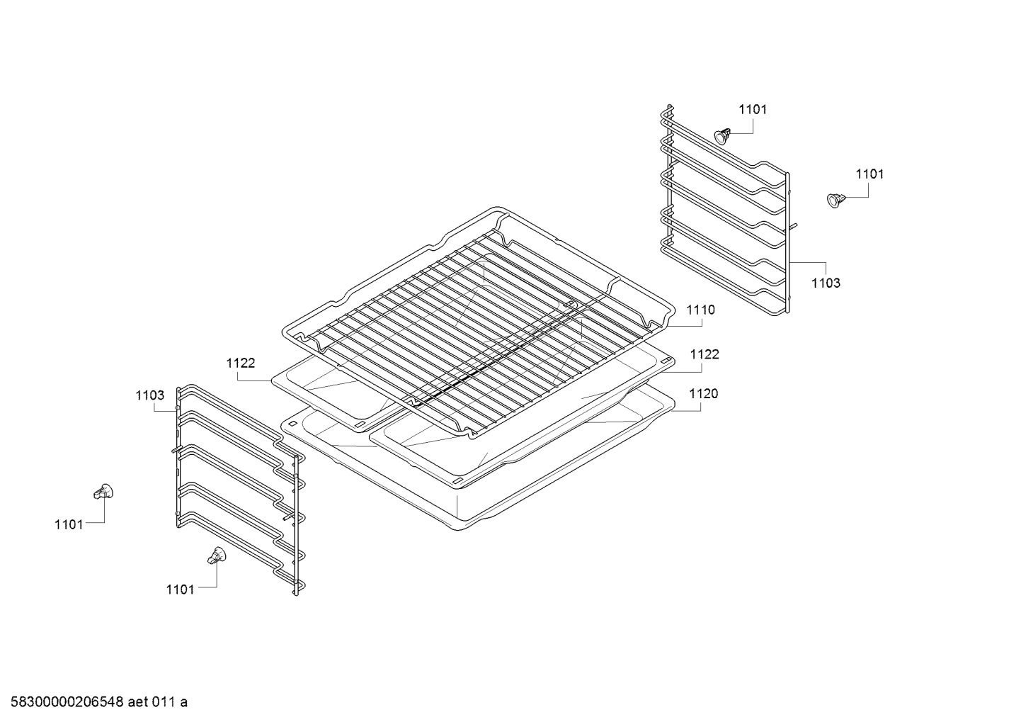 Genuine heat shield for BOSCH Builtin oven with added steam function