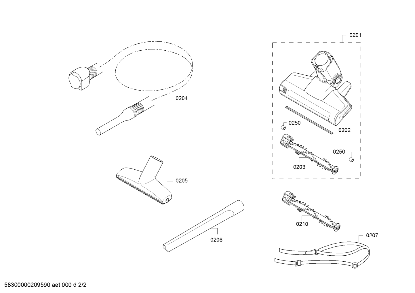 Genuine belt for BOSCH Cordless handstick vacuum cleaner. Suits BCH65PET, Spare Part No 00576541