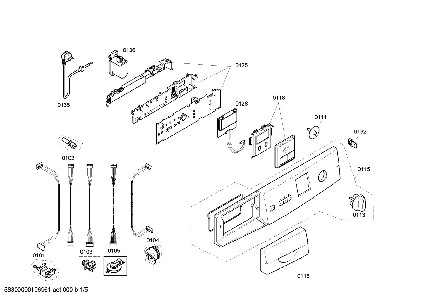 Genuine filterwater inlet for BOSCH Washing machine. Suits WFX3240, Spare Part No 00027780