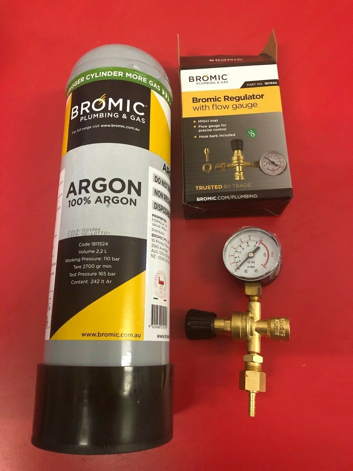 Disposable Gas Bottle PURE ARGON 2.2 Kit MIG TIG Wine Saver