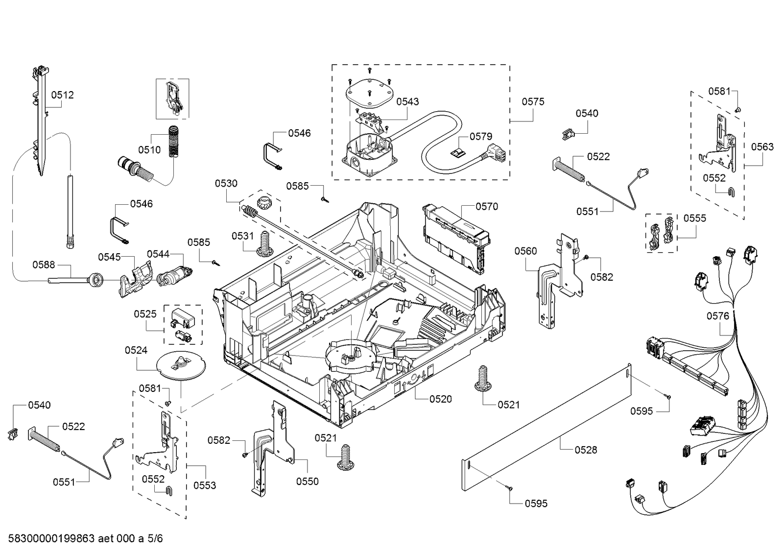 Genuine guide for Bosch Dishwashers Suits SHE53T52UC SHE53T55UC SHE53T56UC SHE53TF2UC SHE53TF5UC Sp