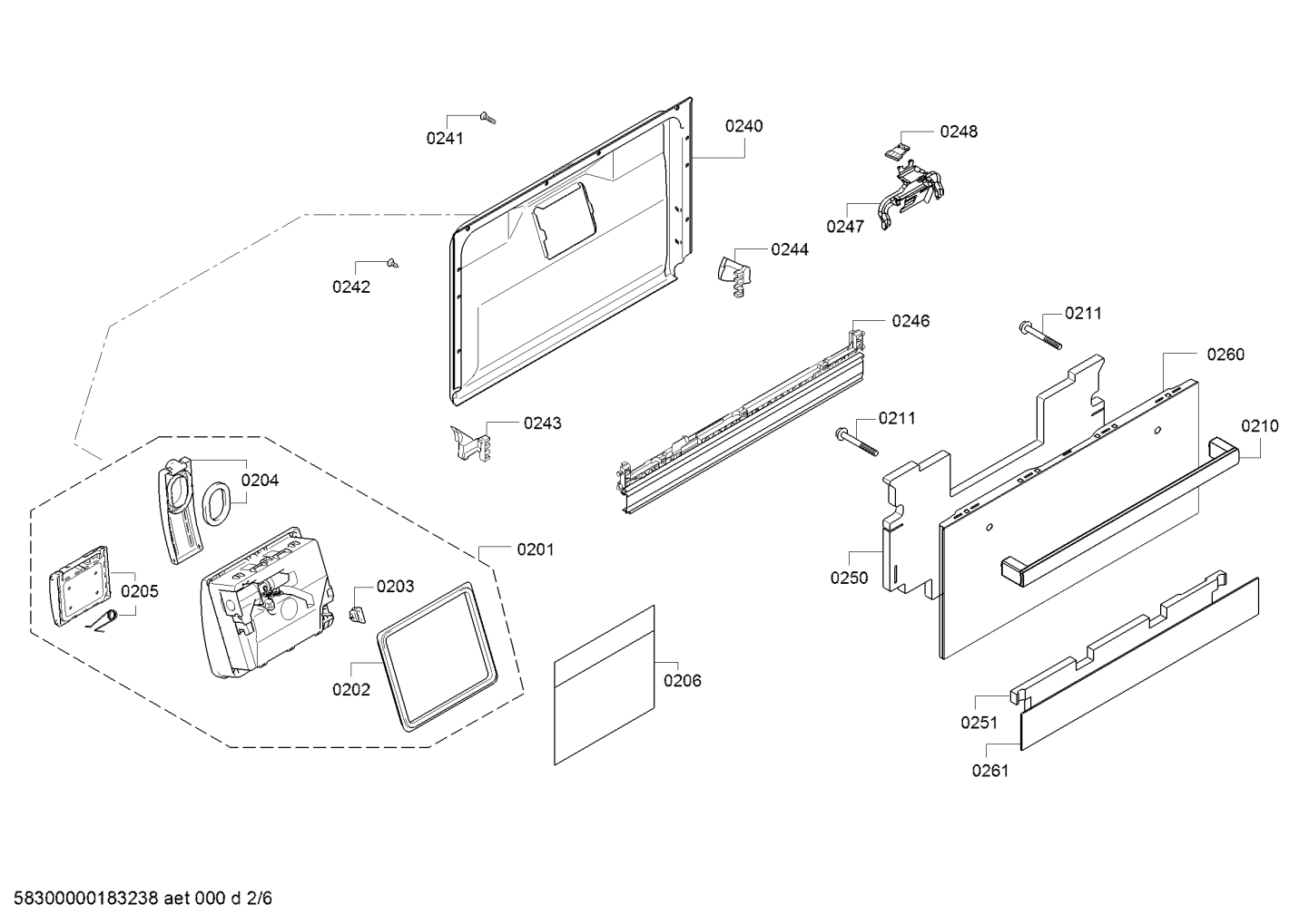 Genuine aqua stop extension & drain hose for BOSCH Modulardishwasher