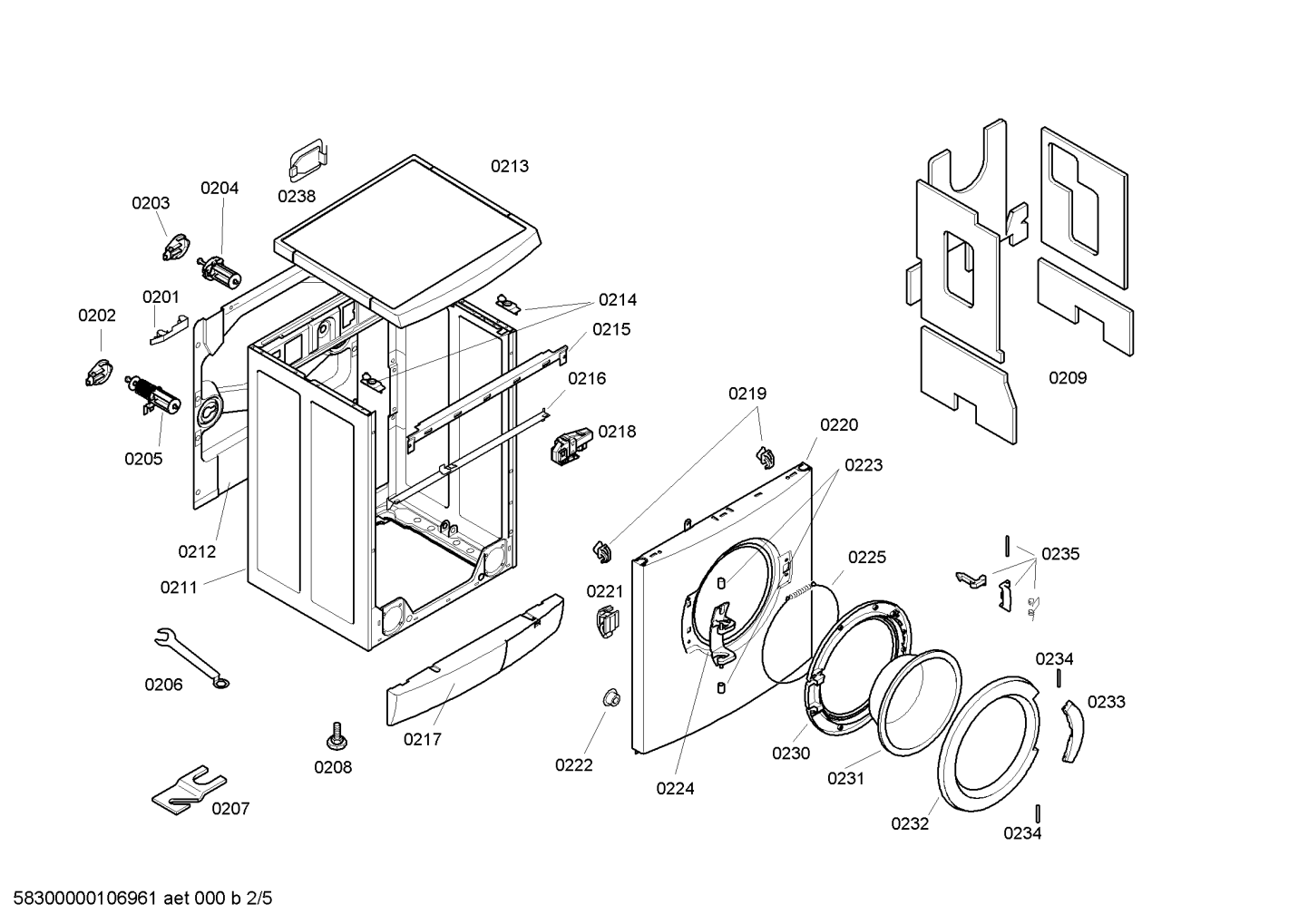 Genuine filterwater inlet for BOSCH Washing machine. Suits WFX3240