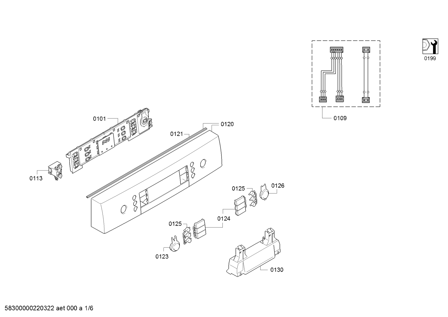 Genuine sealdoor for BOSCH "Evolution 18"" special app dishwasher 4+3". Suits SPE68U55UC, Spare Pa