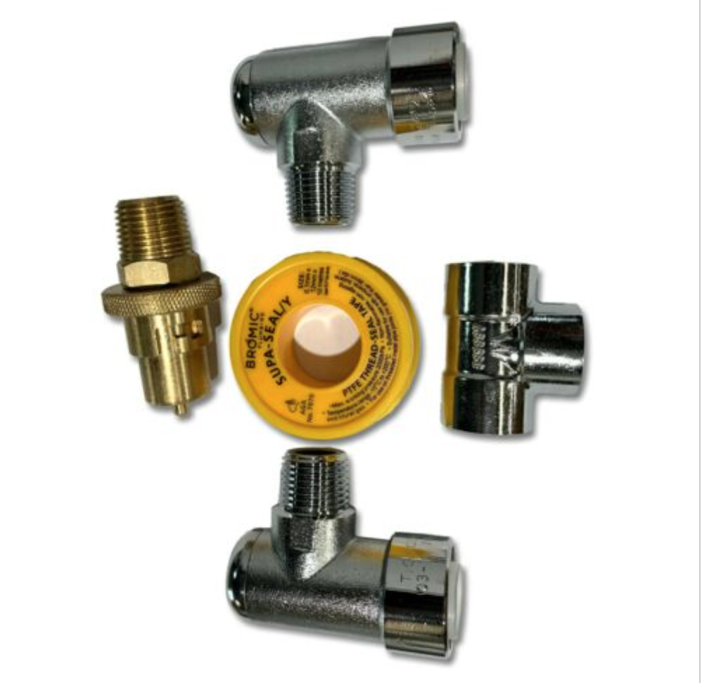 Dual Gas Double Adapter Caravans, Motorhomes, Campers, Boats w