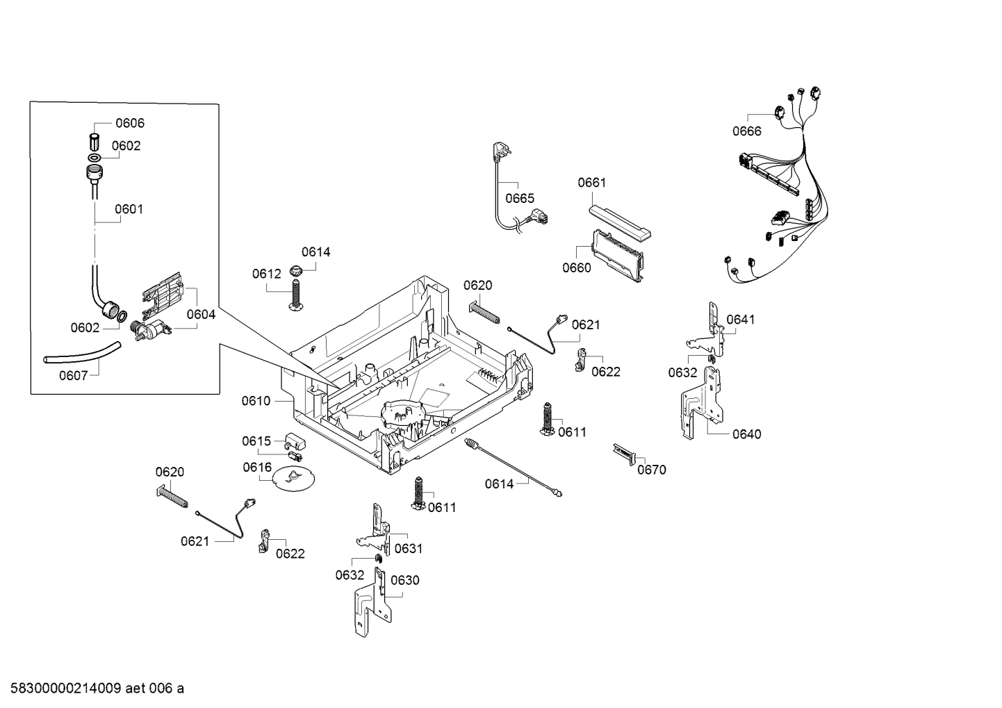Genuine sheet for BOSCH Dishwasher integrated white. Suits SMI50D02TR