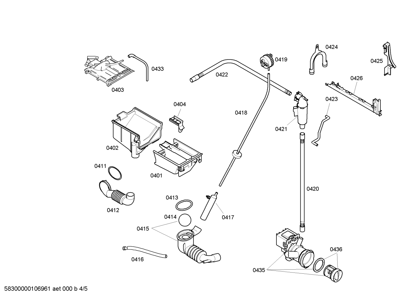 Genuine filterwater inlet for BOSCH Washing machine. Suits WFX3240