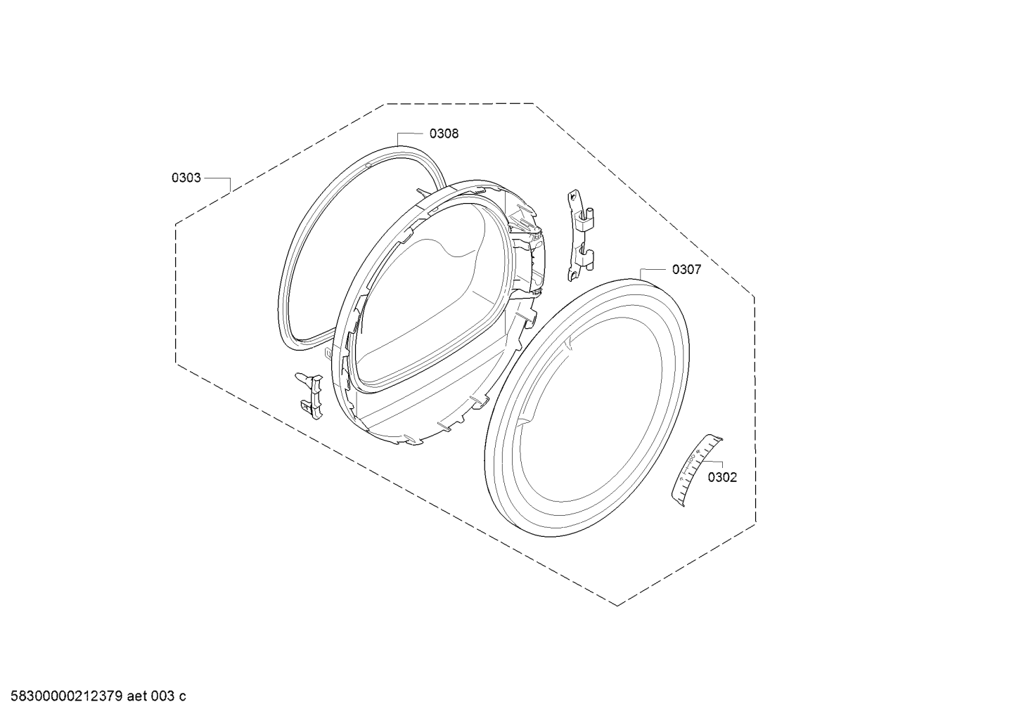 Genuine electrode for BOSCH Heat pump tumble dryer. Suits WTH84000GB