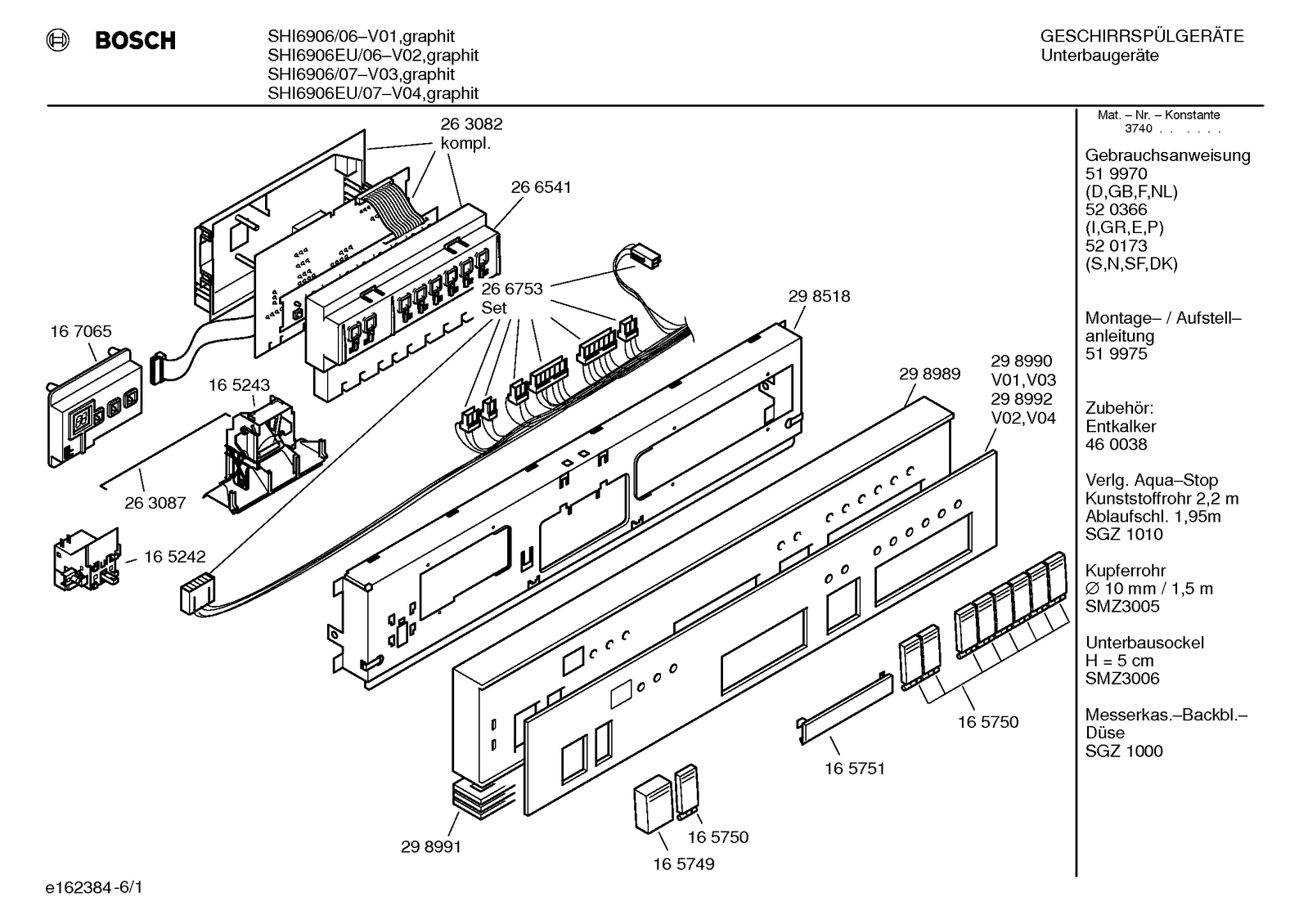Genuine capacitor for Bosch Dishwashers Suits SHI6905 SHI6905EU