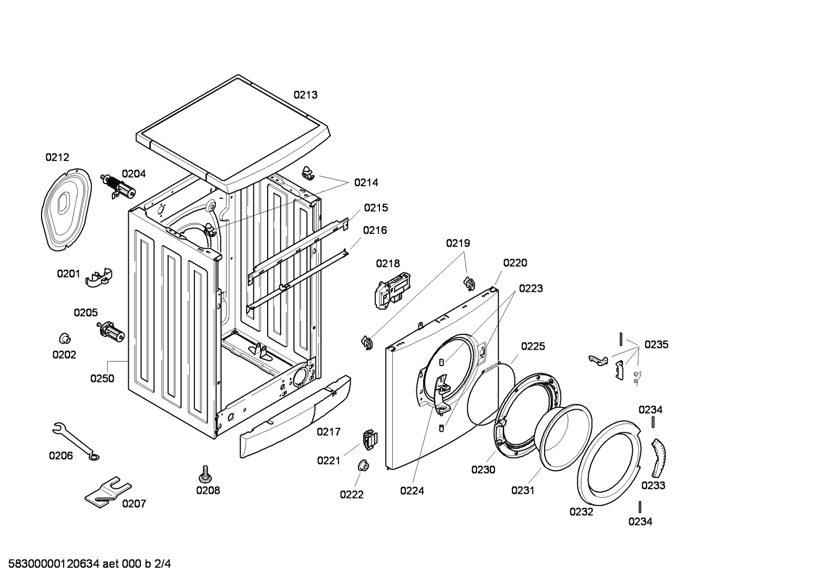 Genuine rail for Bosch Washing Machines Suits WAE20467GC WAE20468ME WAE20469BY WAE2046FPL WAE2046KP