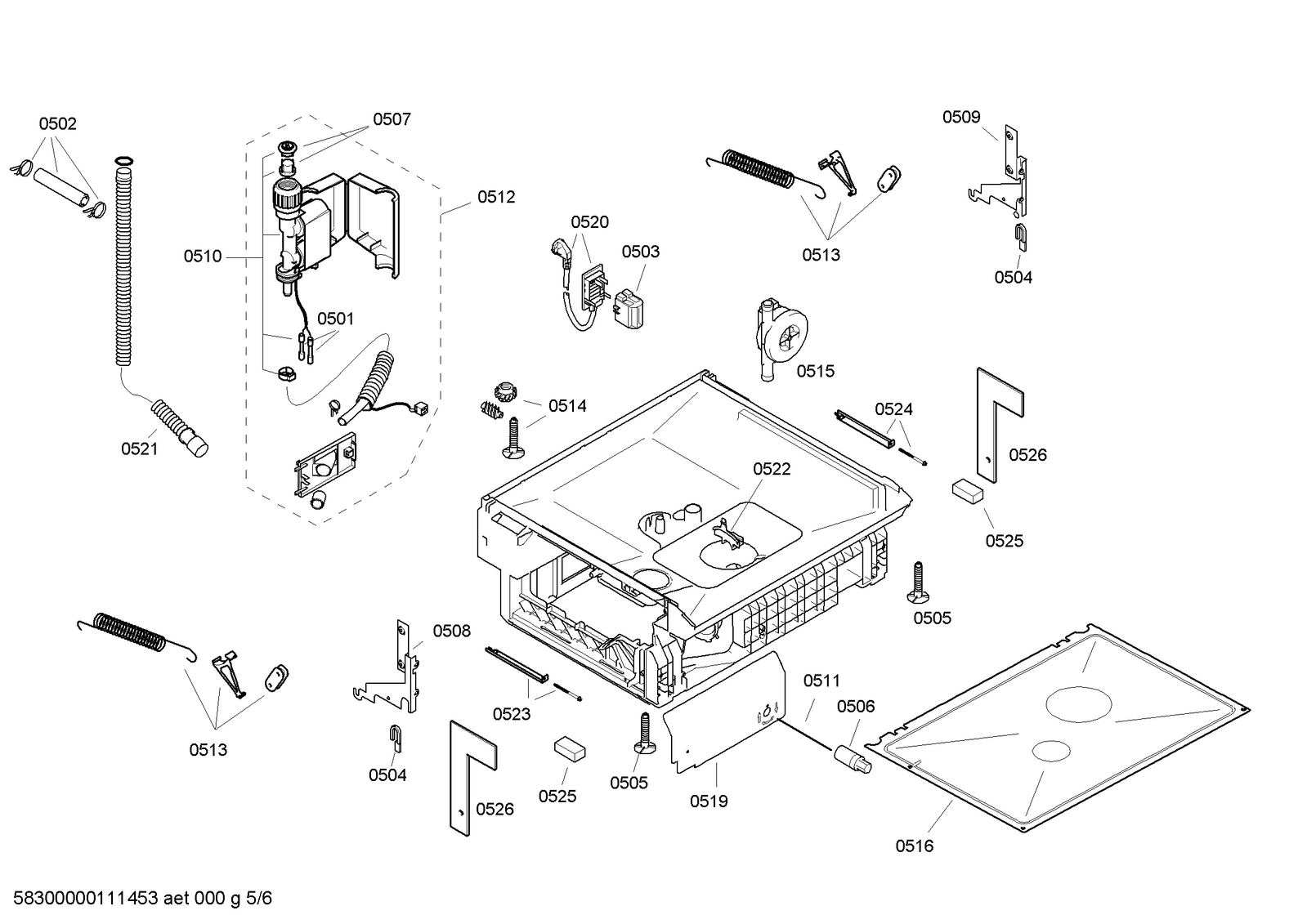 Genuine adjusting device for Bosch Dishwashers Suits SGI33E02EU