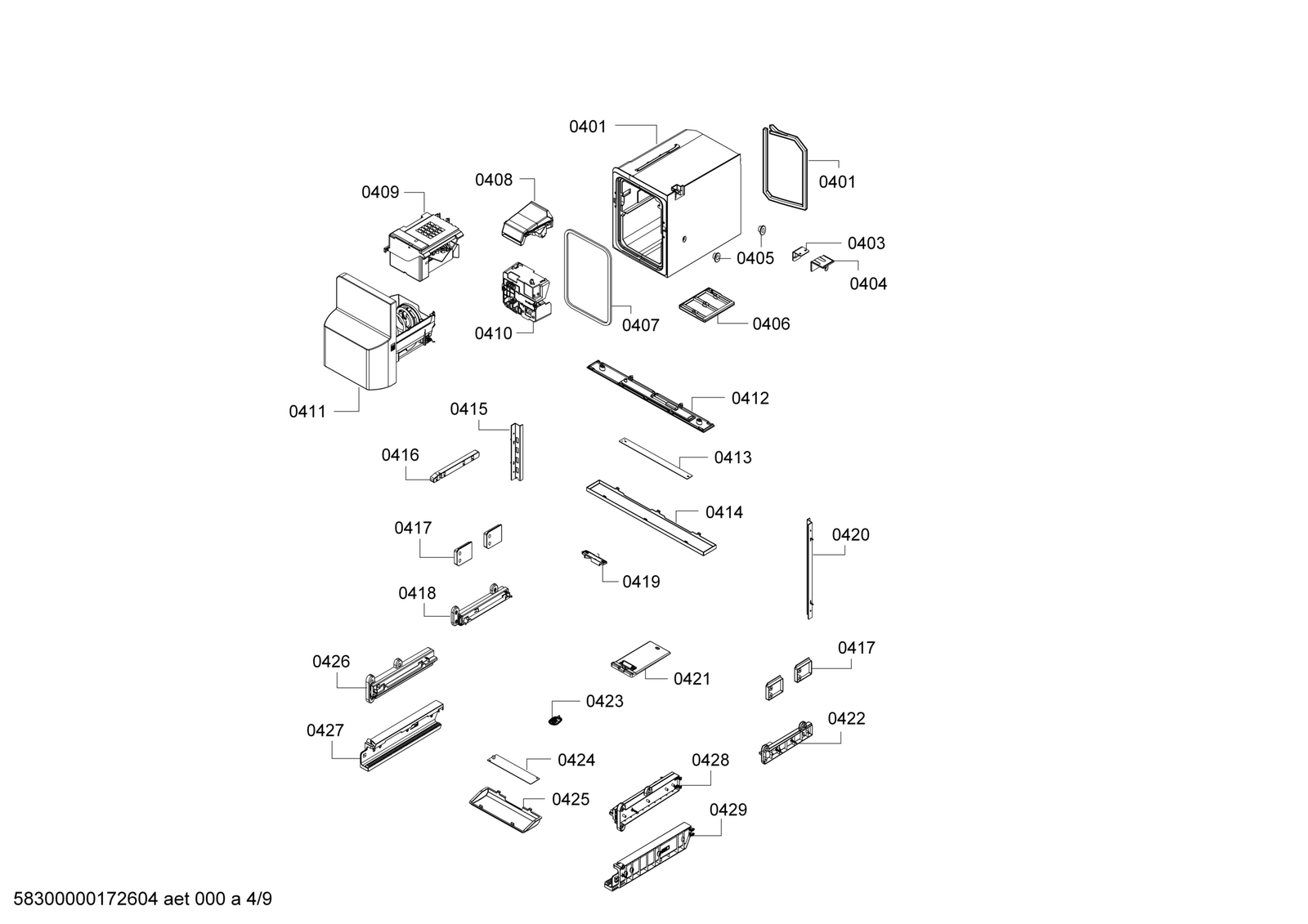 Genuine cover for Bosch Fridges & Freezers Suits KFN91PJ10N KFN91PJ20N