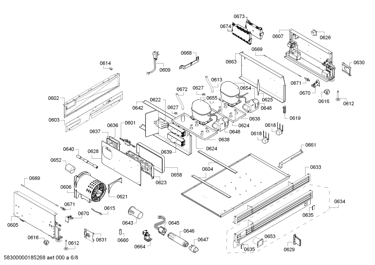 Genuine transformer for Bosch Fridges & Freezers Suits B30BB830SS