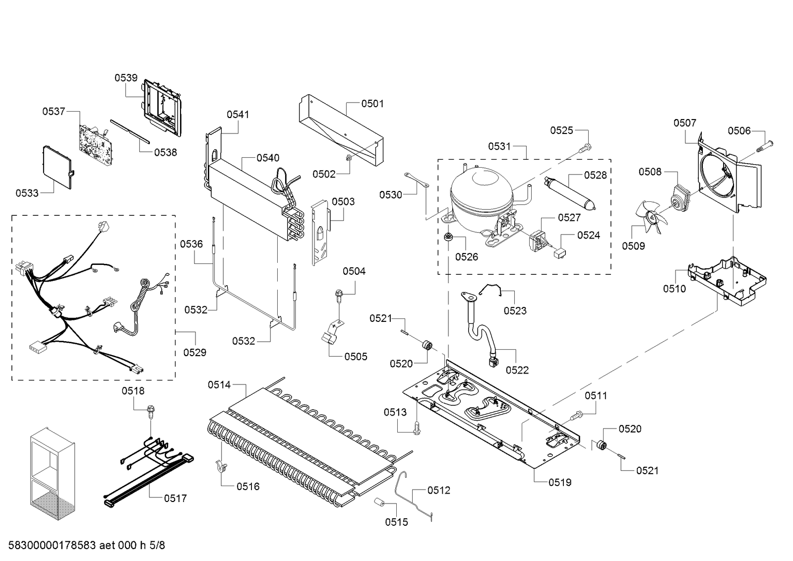 Genuine grommet for Bosch Fridges & Freezers Suits B22CT80SNP