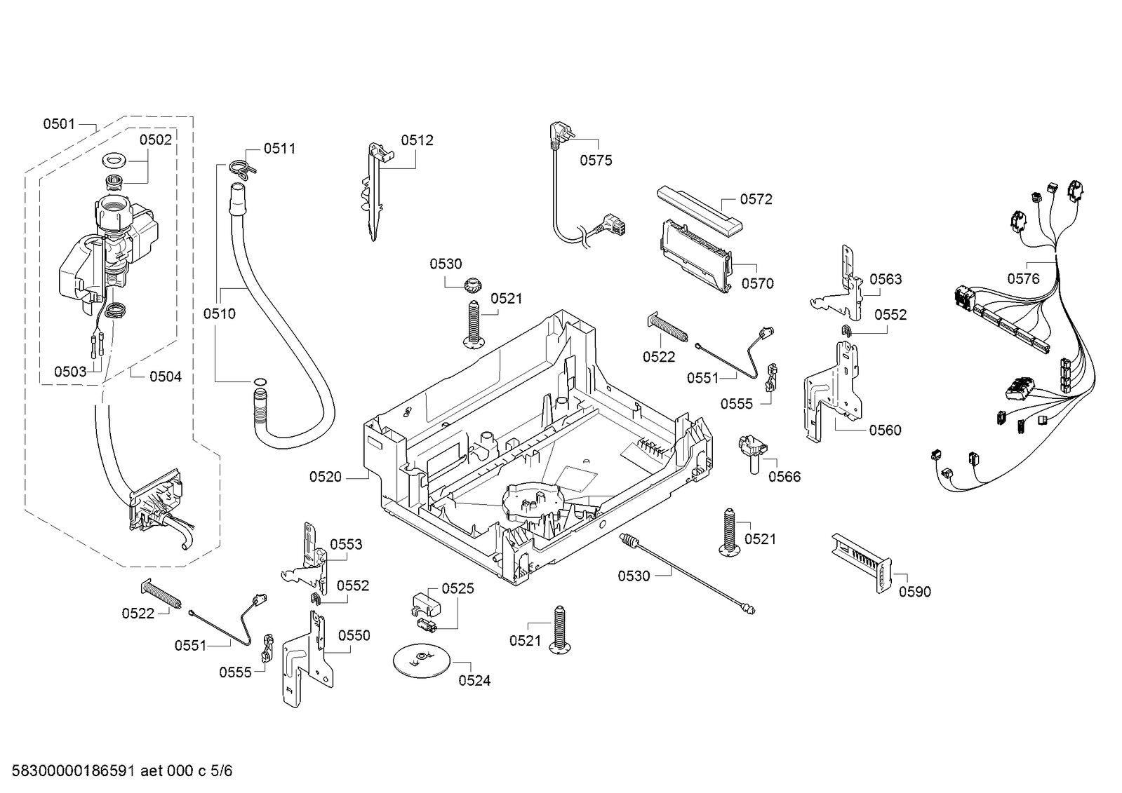 Genuine hingeplate for Bosch Dishwashers Suits SBV41D00EU SBV4HTX00E