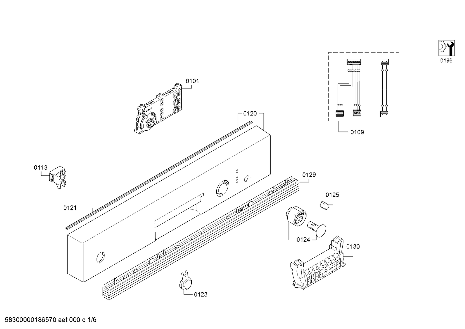 Genuine repairset for Bosch Dishwashers Suits SBV50D60EU SMI25AS00E