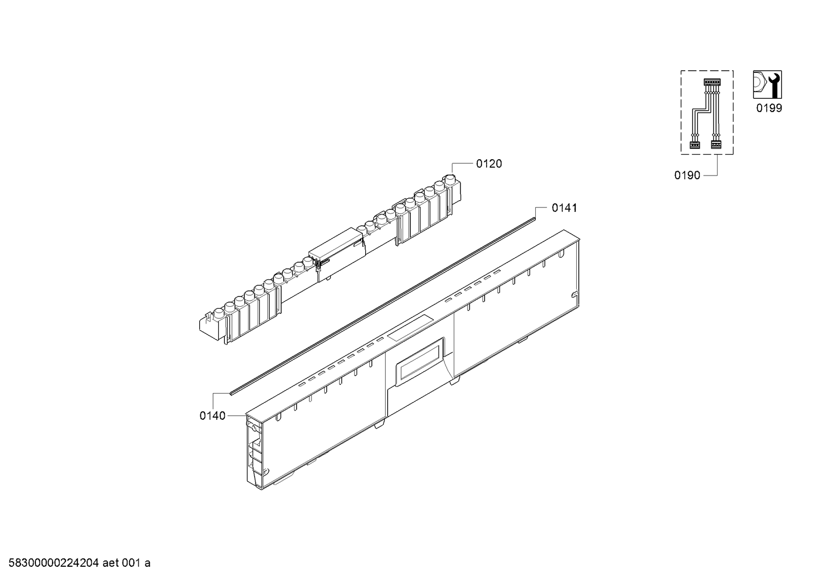 Genuine panel frame for Bosch Dishwashers Suits SBV8EDX01A Spare Part