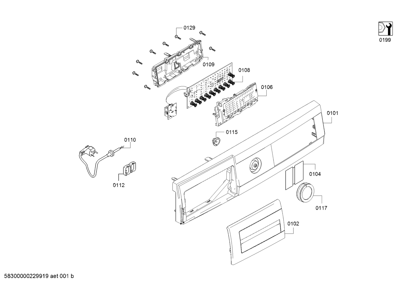 Genuine panel frame for Bosch Washing Machines Suits WGG24402AU
