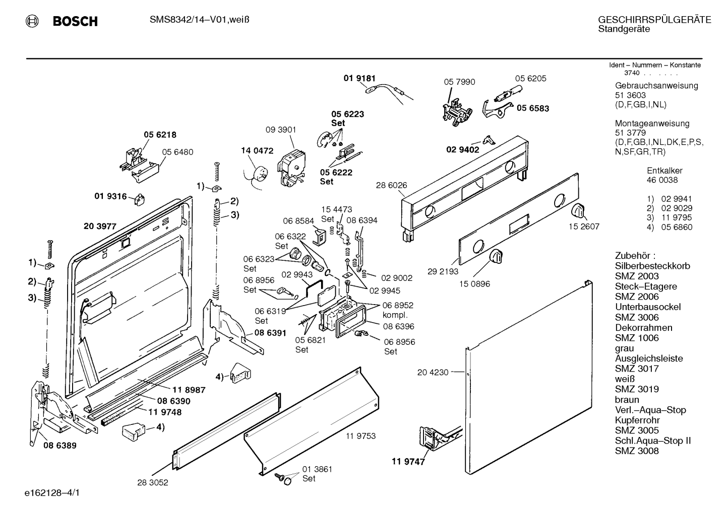 Official Bosch SHP865WF5N/01 Dishwasher Parts Sears PartsDirect