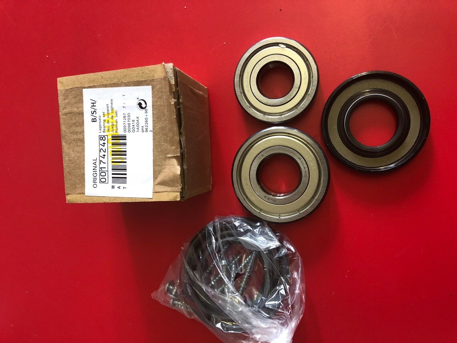 Genuine Bosch Washing Machine Drum Shaft Seal Bearing Kit 00174248