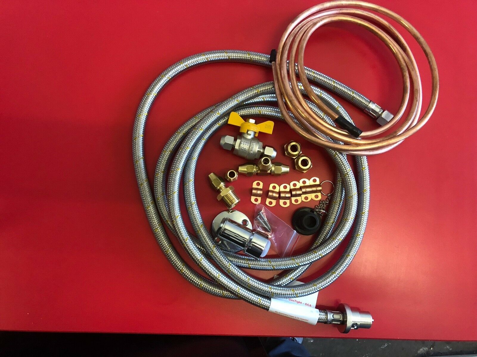 BAYONET SOCKET KIT TO SUIT WEBBER Q & BABY Q 3/8 SAE CARAVAN BBQ 3M GAS HOSE 