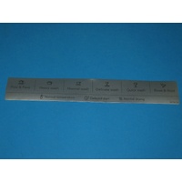 Asko 195947 PROG.INFO.LABEL 343F/T AU/US spare part