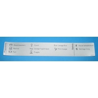 Asko 494011 PROGRAM LABEL ASKO D5526,5626 FR spare part