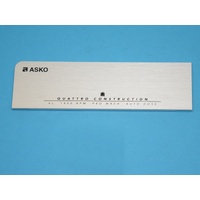Asko 563139 HANDLE COVER AL WM-75/85.2 1400 ADS SIGN spare part