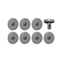 AEG Genuine Wheel Kit Bottom Dark Grey, Pack Of 8 For AEG F88080IM Spare Part No: 50286965-00/4 spare part