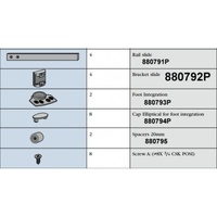 Fisher & Paykel Fisher and Paykel Fridge Integration Slide Bracket 880792P spare part