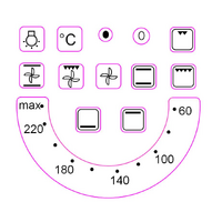 Universal Oven Temperature Decal 60-220 AA2800A spare part