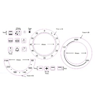 Universal Oven Temperature/Timer/Gradient Decal AA2800B spare part