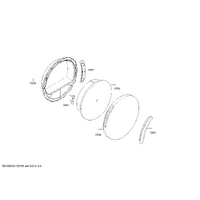 Bosch Genuine window for Bosch Dryers Suits: WTE84121BY WTE84121FG WTE84122BY WTE84123BY WTE84123OE Spare Part No: 00445735 spare part