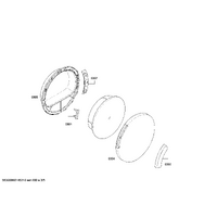 Bosch Genuine window for Bosch Dryers Suits: WTE84301TR WTE84302FF WTE84302FG WTE84302TR WTE84303FF Spare Part No: 00445735 spare part