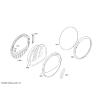 Bosch Genuine window for Bosch Dryers Suits: WTS84503FG WTS84505FG WTS84506FG WTS84507FG WTS84507GB Spare Part No: 00445735 spare part