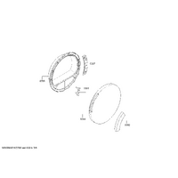 Bosch Genuine window for Bosch Dryers Suits: WTV74380FF WTW84100EE WTW84100IT WTW84100SN WTW84160BY Spare Part No: 00445735 spare part
