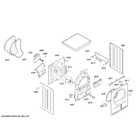 Bosch Genuine heating element for Bosch Dryers Suits: WTE8417MNL WTE8417SNL WTE84183 WTE841E0SN WTE841E1SN Spare Part No: 00649015 spare part