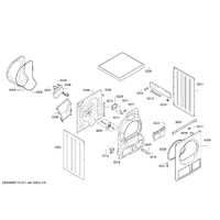 Bosch Genuine heating element for Bosch Dryers Suits: WTE84306NL WTE84307FF WTE84309FF WTE84310FF WTE84320FG Spare Part No: 00649015 spare part
