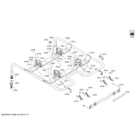 Bosch Genuine burner pipe for Bosch Rangehoods Suits: HGV423224R HGV425120N HGV425120S HGV425123L HGV425123N Spare Part No: 00706702 spare part