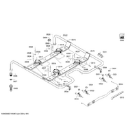 Bosch Genuine burner pipe for Bosch Rangehoods Suits: HGV425123S HGV425124N HGV425124S HGV445120N HGV445123N Spare Part No: 00706702 spare part