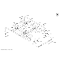 Bosch Genuine burner pipe for Bosch Rangehoods Suits: HGV645253R HGV64W320T HGV64W323T HGV695223T HGV69W120T Spare Part No: 00706702 spare part