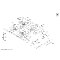 Bosch Genuine burner pipe for Bosch Rangehoods Suits: HGV745225N HGV745226N HGV745227N HGV745228N HGV745250 Spare Part No: 00706702 spare part