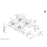 Bosch Genuine burner pipe for Bosch Rangehoods Suits: HGV745250H HGV745253L HGV745255N HGV745256N HGV745257N Spare Part No: 00706702 spare part