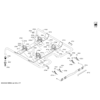 Bosch Genuine burner pipe for Bosch Rangehoods Suits: HGV745263L HGV745320T HGV745323Y HGV745325R HGV745326R Spare Part No: 00706702 spare part