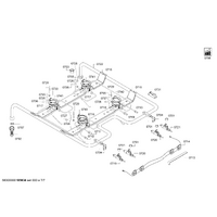 Bosch Genuine burner pipe for Bosch Rangehoods Suits: HGV745355Z HGV745356R HGV745356Z HGV745359Y HGV745359Z Spare Part No: 00706702 spare part