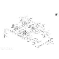 Bosch Genuine burner pipe for Bosch Rangehoods Suits: HGV74W323F HGV74W323Q HGV74W323Y HGV74W350T HGV74W353Y Spare Part No: 00706702 spare part