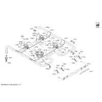 Bosch Genuine burner pipe for Bosch Rangehoods Suits: HGV62W120T HGV62W123T HGV64W320T HGV64W323T HGV69W120T Spare Part No: 00709047 spare part