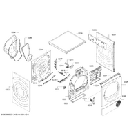Bosch Genuine case-rear part for Bosch Dryers Suits: WQA252D02W WQA252D11W WQA254D00W WQA254D01W WQA254D10W Spare Part No: 00713046 spare part