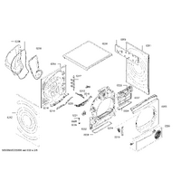 Bosch Genuine case-rear part for Bosch Dryers Suits: WQC455D00W WQC455D10W WQC455D80W WQC455D90W WQE252U0AW Spare Part No: 00713046 spare part