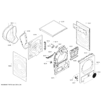 Bosch Genuine case-rear part for Bosch Dryers Suits: WTW845W0 WTW855H0BY WTW86200AU WTW86260IT WTW8626ECO Spare Part No: 00713046 spare part